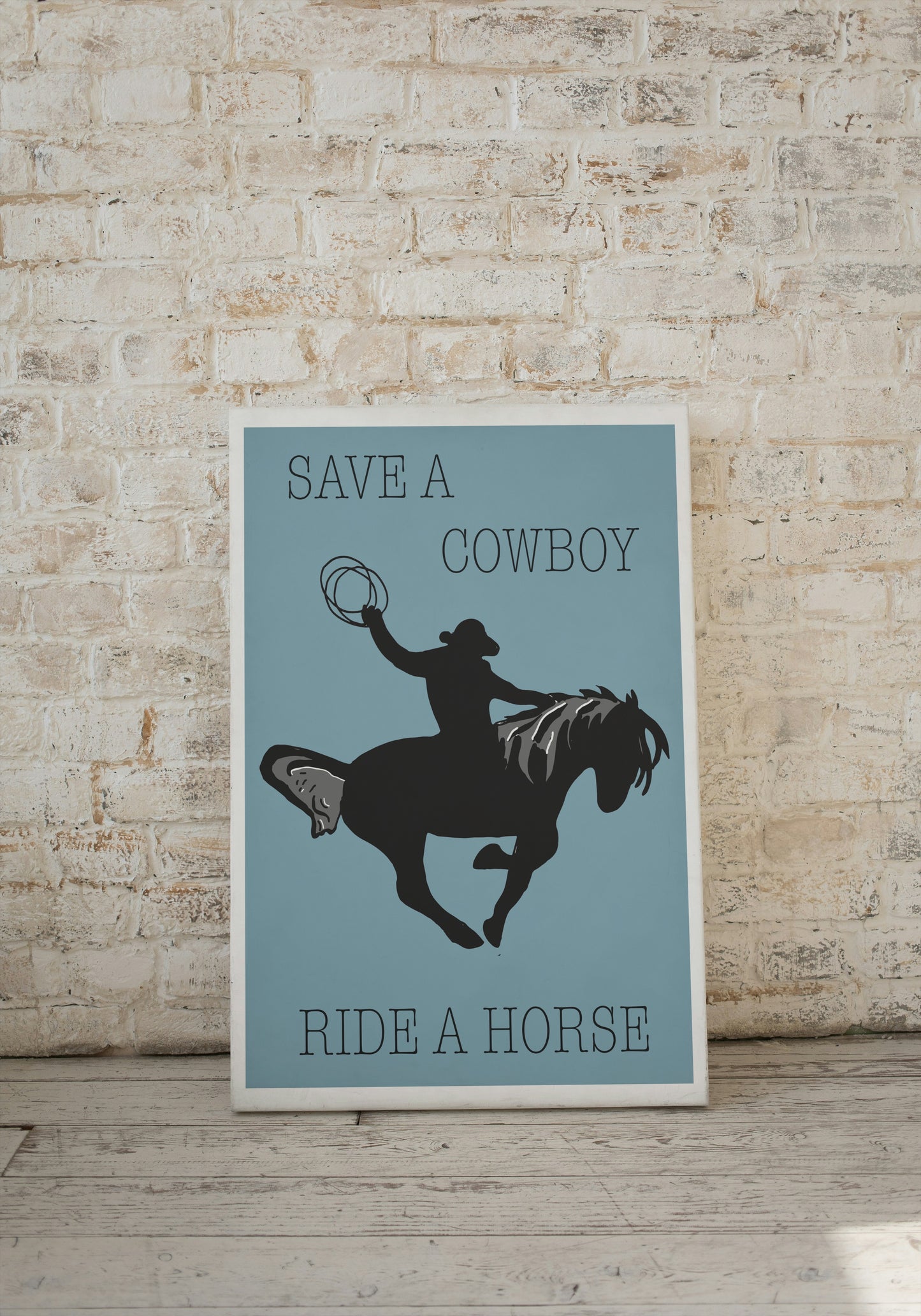 Save a cow boy print