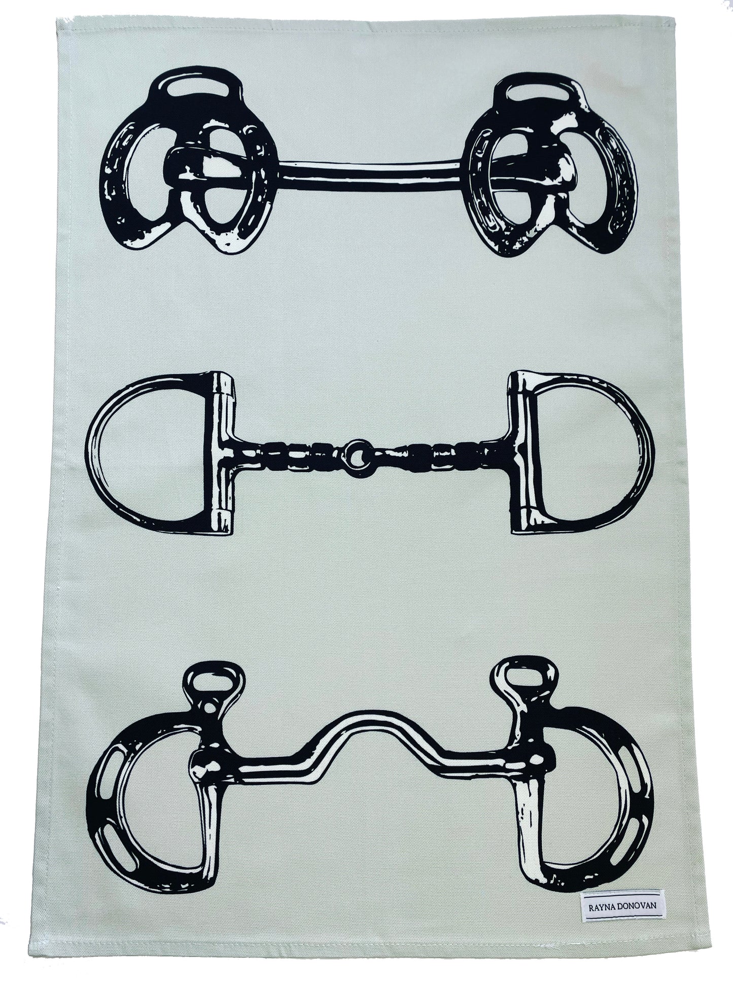 3 Horse Bit Tea Towel